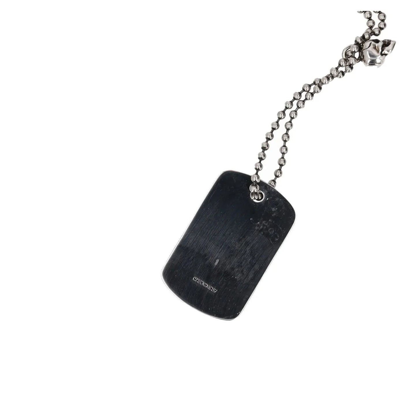 ALEXANDER MCQUEEN Unisex Adults Necklace Dog Tag Silver One Size RRP 300 — View 6