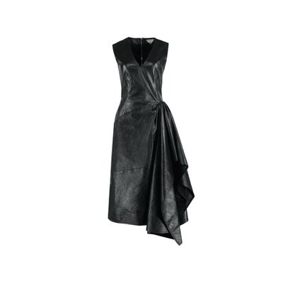 BOTTEGA VENETA Womens Dress Knee Length Sleeveless Side Drop Grey 40 RRP 5200