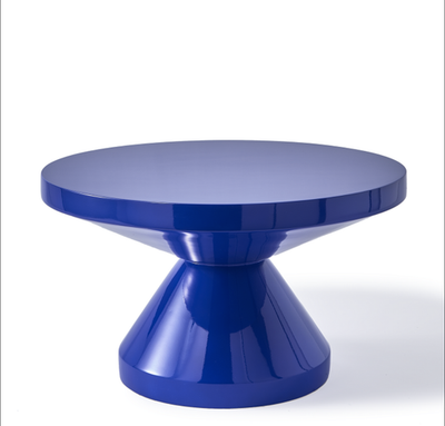 POLS POTTEN Zig Zag Coffee Table Blue Glossy Modern One Size RRP 677.8