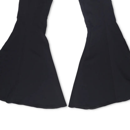 MUGLER Womens Flared Trousers Black Button Flat Front Size 42 RRP 1195 — View 5
