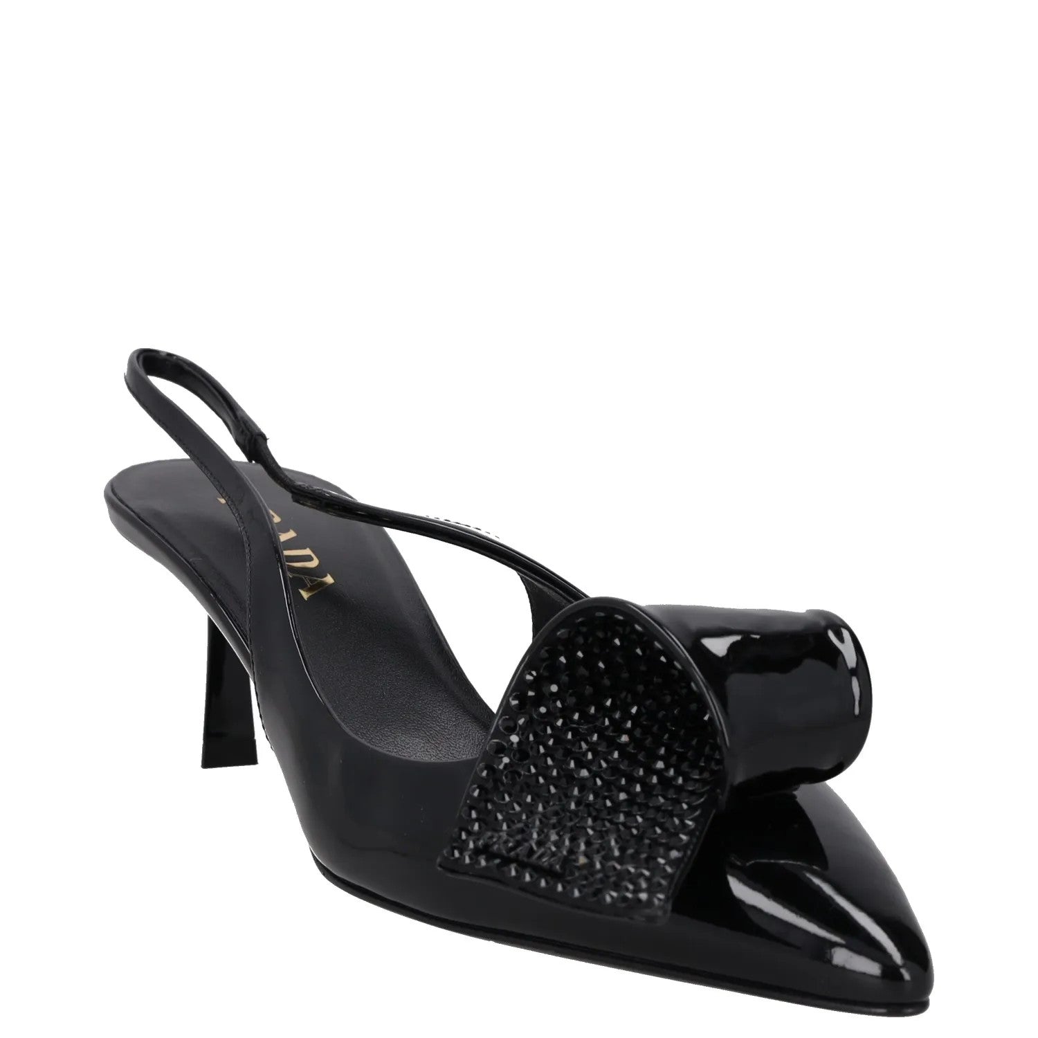 PRADA Womens Modellerie Torchon 55 Mid Heel Point Toe Pumps Black UK6 RRP 1320 — View 2