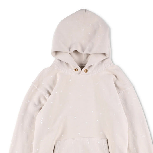 LES TIEN Womens Hoodie Cotton Blend Pullover Beige Front Pocket Size M RRP 260 — View 2
