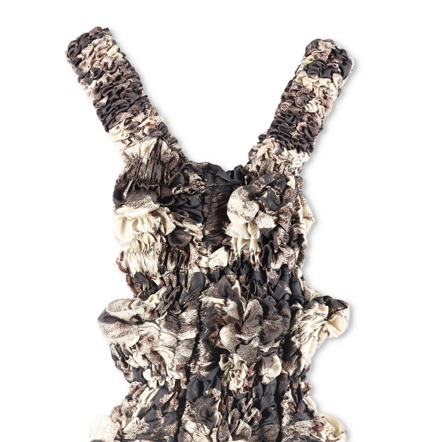 FEBEN Womens Cocktail Twist Mini Dress Brown Sleeveless Strappy Size M RRP 525 — View 2
