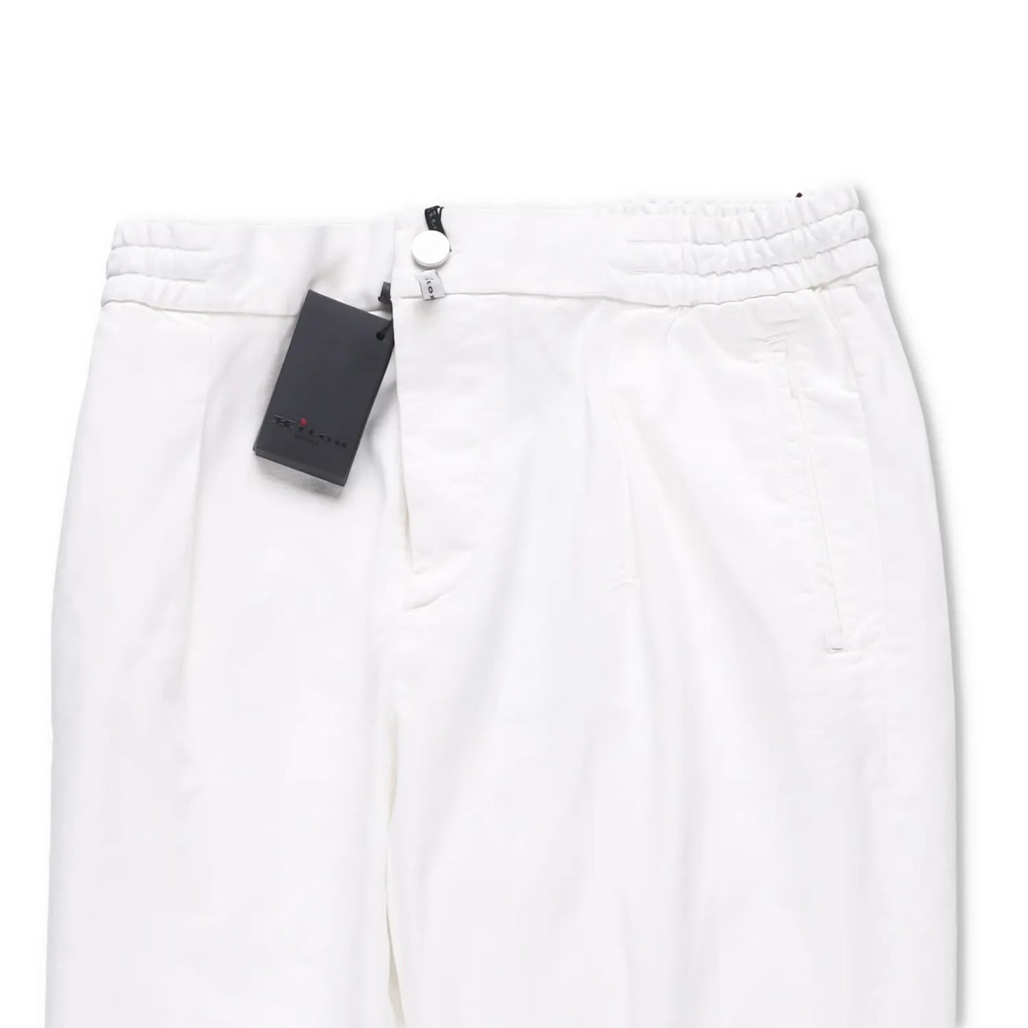 KITON Mens Trousers Cotton Blend Dress Pants White Slash Pockets Size 36 RRP 800 — View 5