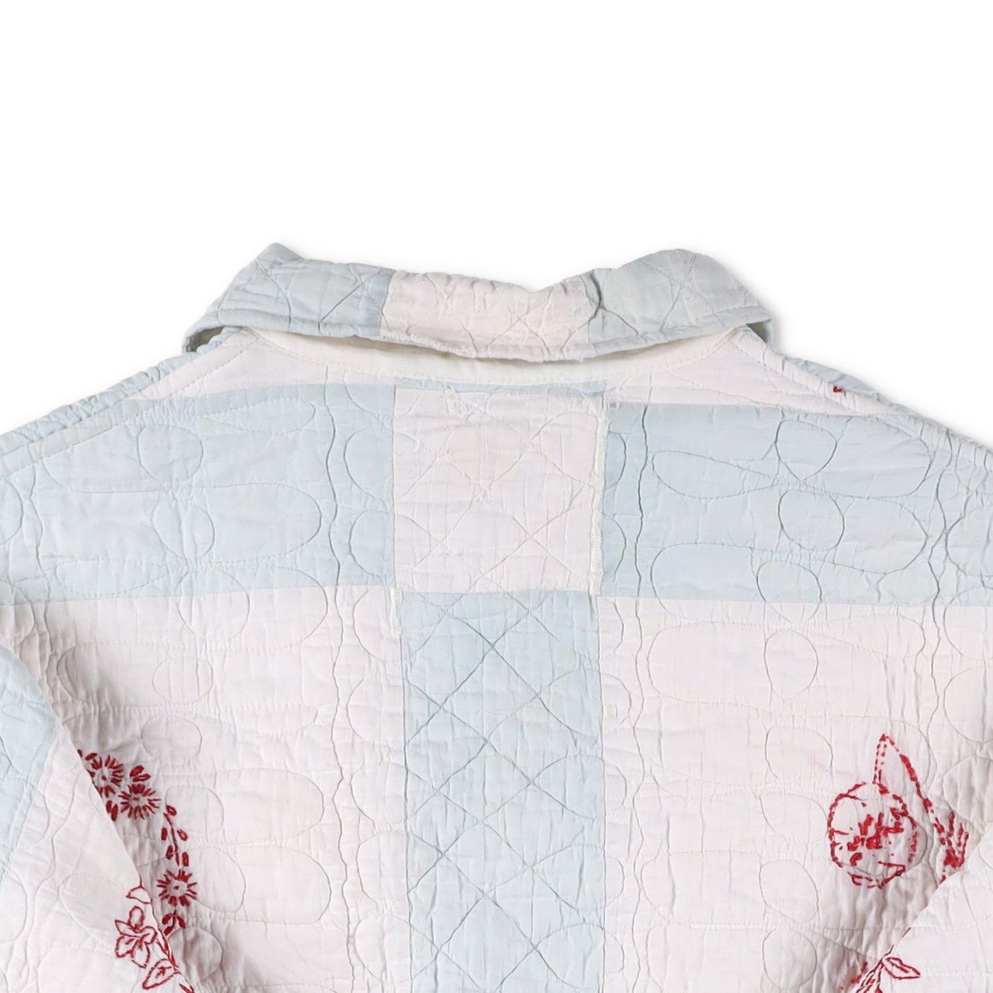 BODE 2019 Rare Patchwork Upcycled Quilt Workwear Jacket Blue Size M-L RRP1700 — View 4