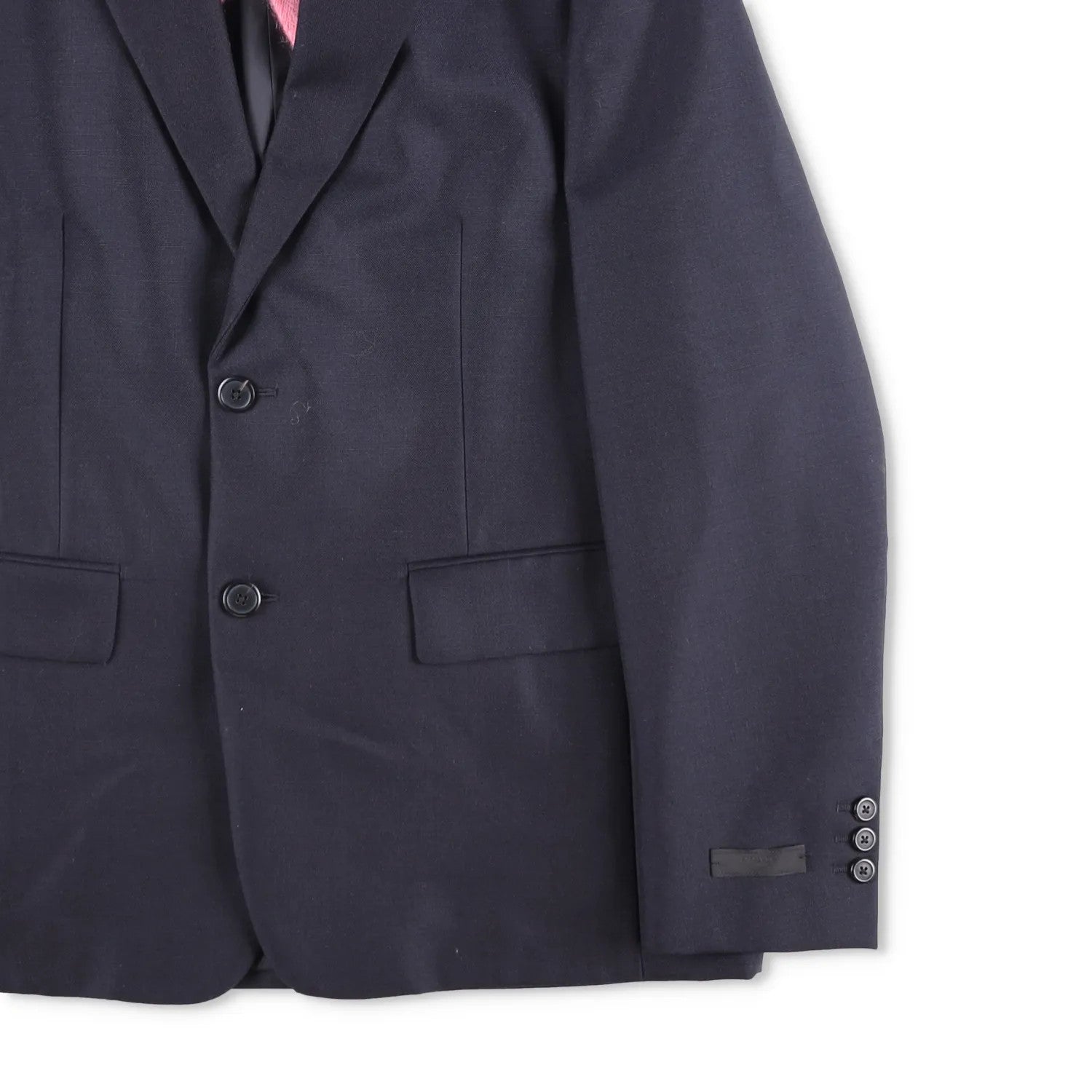 PRADA Mens Panama Mohair Blazer Jacket Dark Blue Blazer Two Button 46R RRP 3300 — View 4