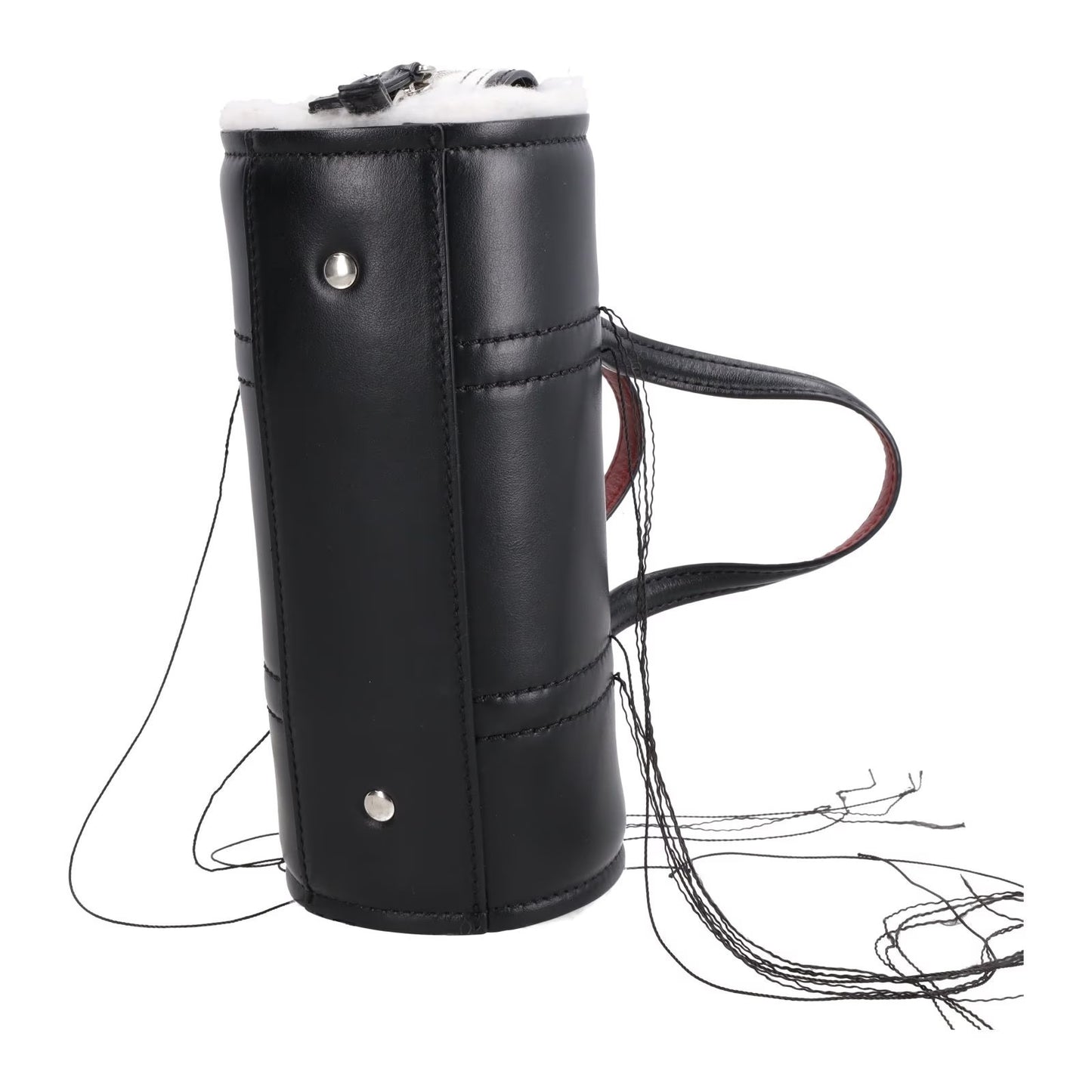 DENTRO Womens Anona Leather Crossbody Bag Black Leather Top Handle OS RRP 535 — View 8