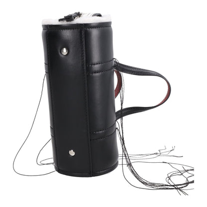 DENTRO Womens Anona Leather Crossbody Bag Black Leather Top Handle OS RRP 535 — View 8