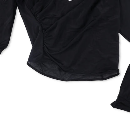 GAUGE81 Womens Alia Shirt Black V Neck Stretch Blouse Lightweight 44 RRP 320 — View 3