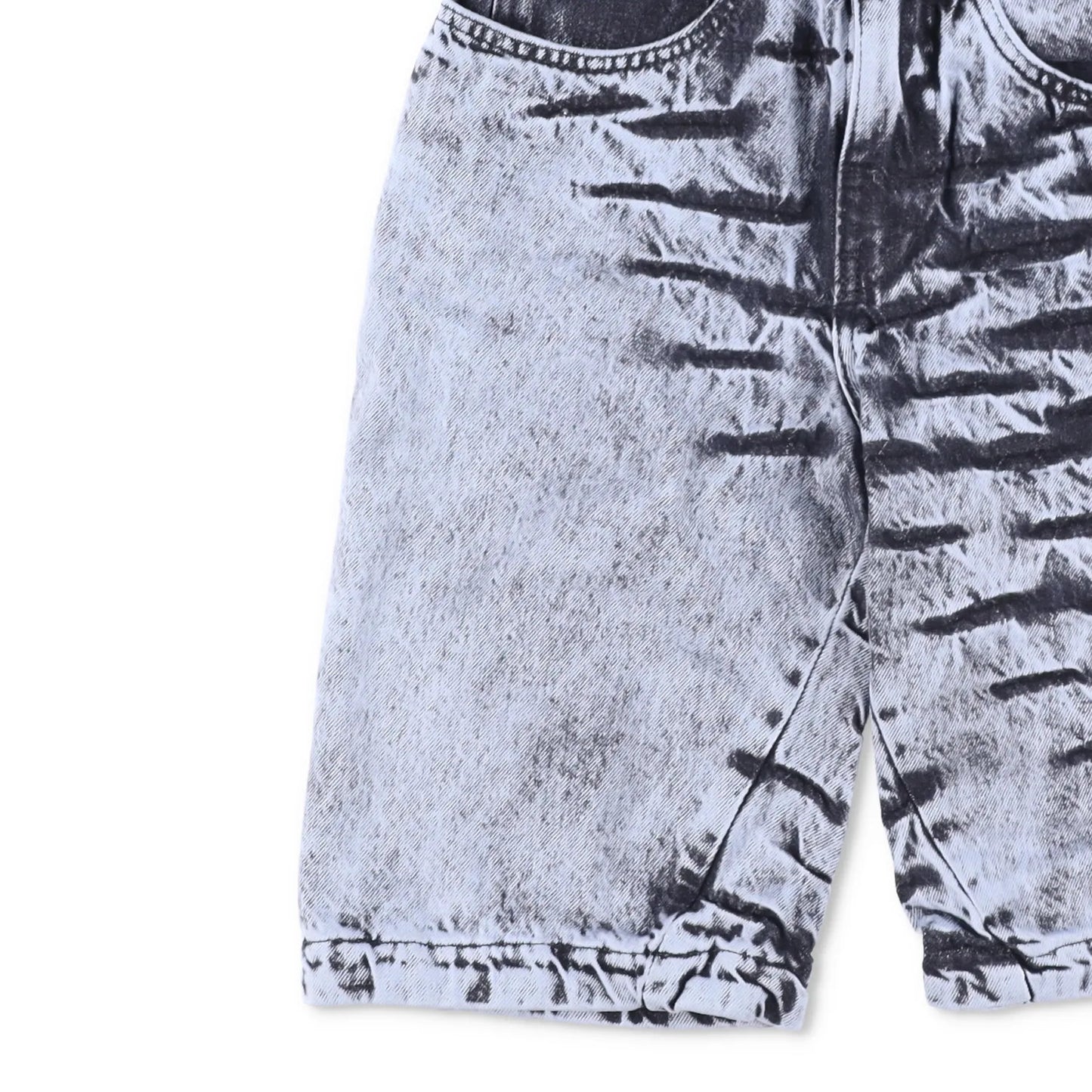 MASHA POPOVA Womens Black Denim Knee Length Boyfriend Shorts Acid Wash 23 RRP365 — View 3