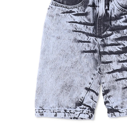 MASHA POPOVA Womens Black Denim Knee Length Boyfriend Shorts Acid Wash 23 RRP365 — View 3