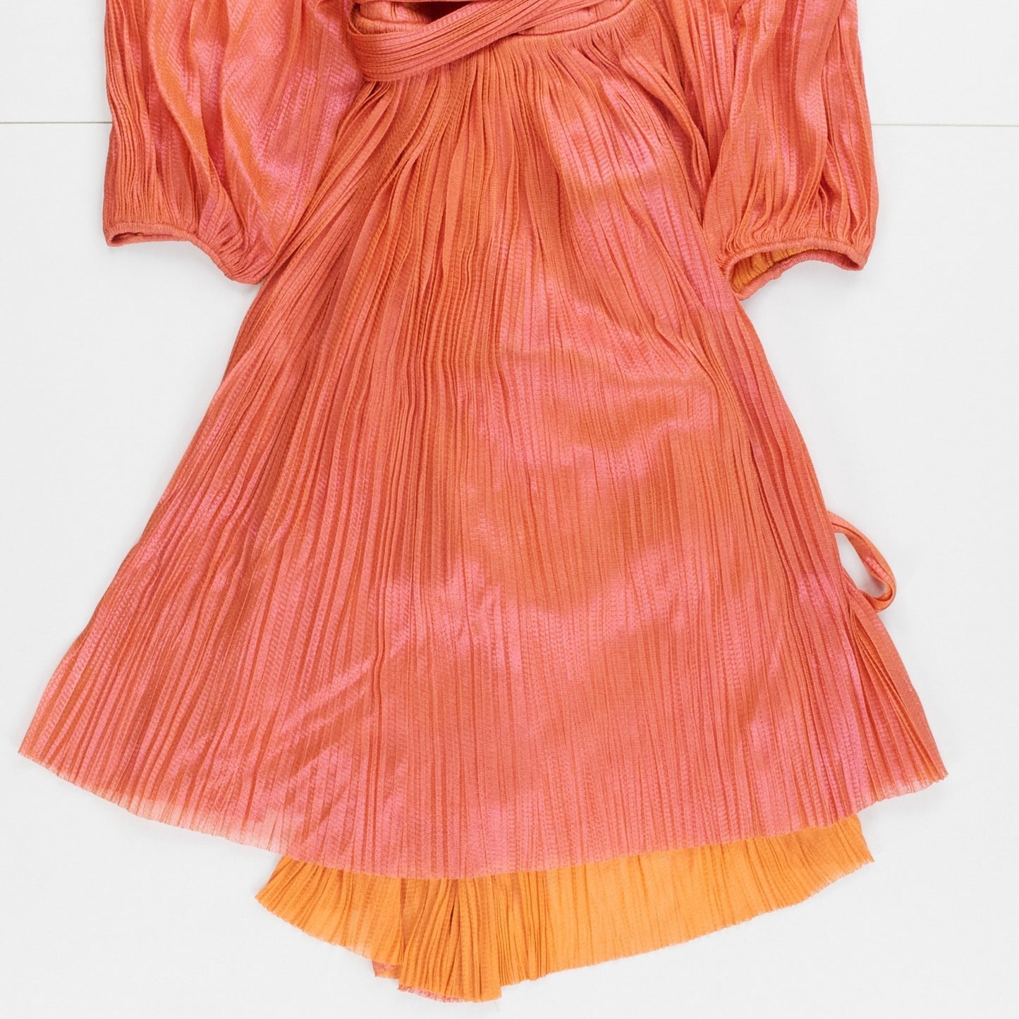 MARIA LUCIA HOHAN Sandra Mini Dress Orange Foiled Silk Size 34 RRP1850 — View 4