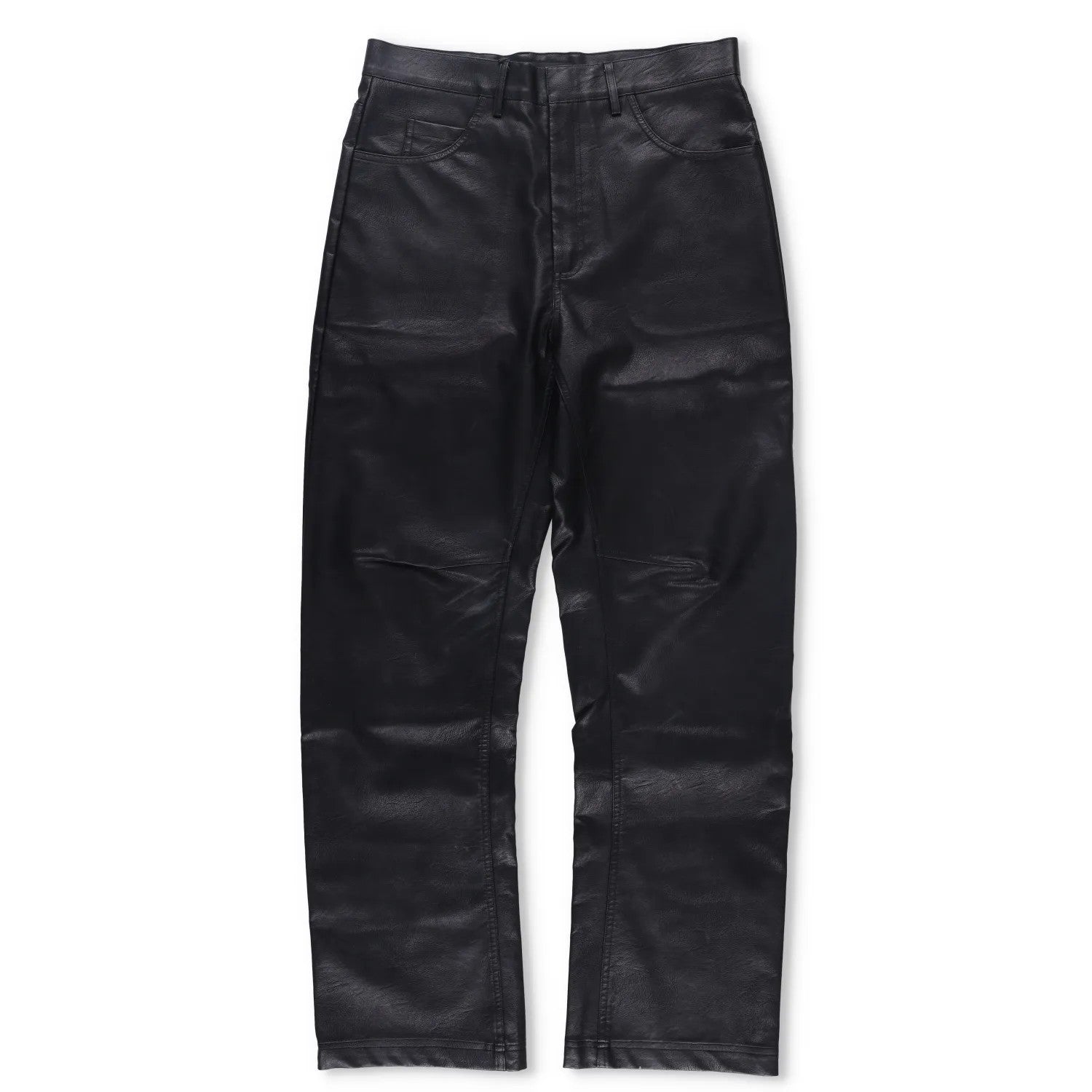 ENTIRE STUDIOS Mens Wet Pants Faux Leather Black 5 Pocket Zip Size S RRP 175.3 — View 2