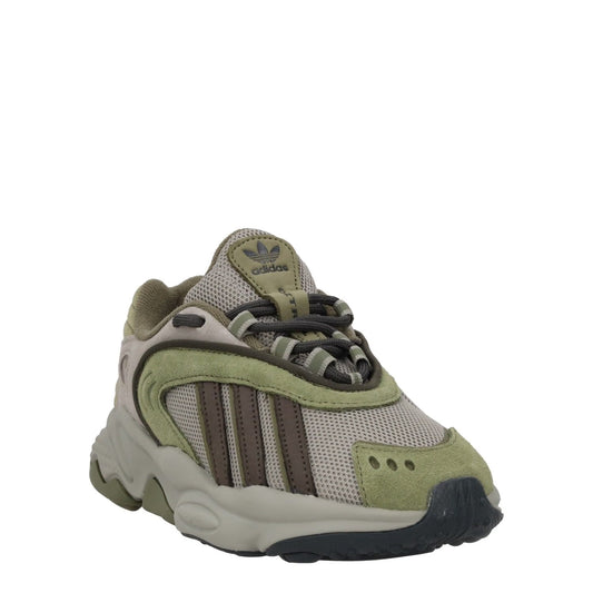 ADIDAS KIDS Trainers Oztral J Leather Low Top Khaki 35.5 RRP 90 — View 2