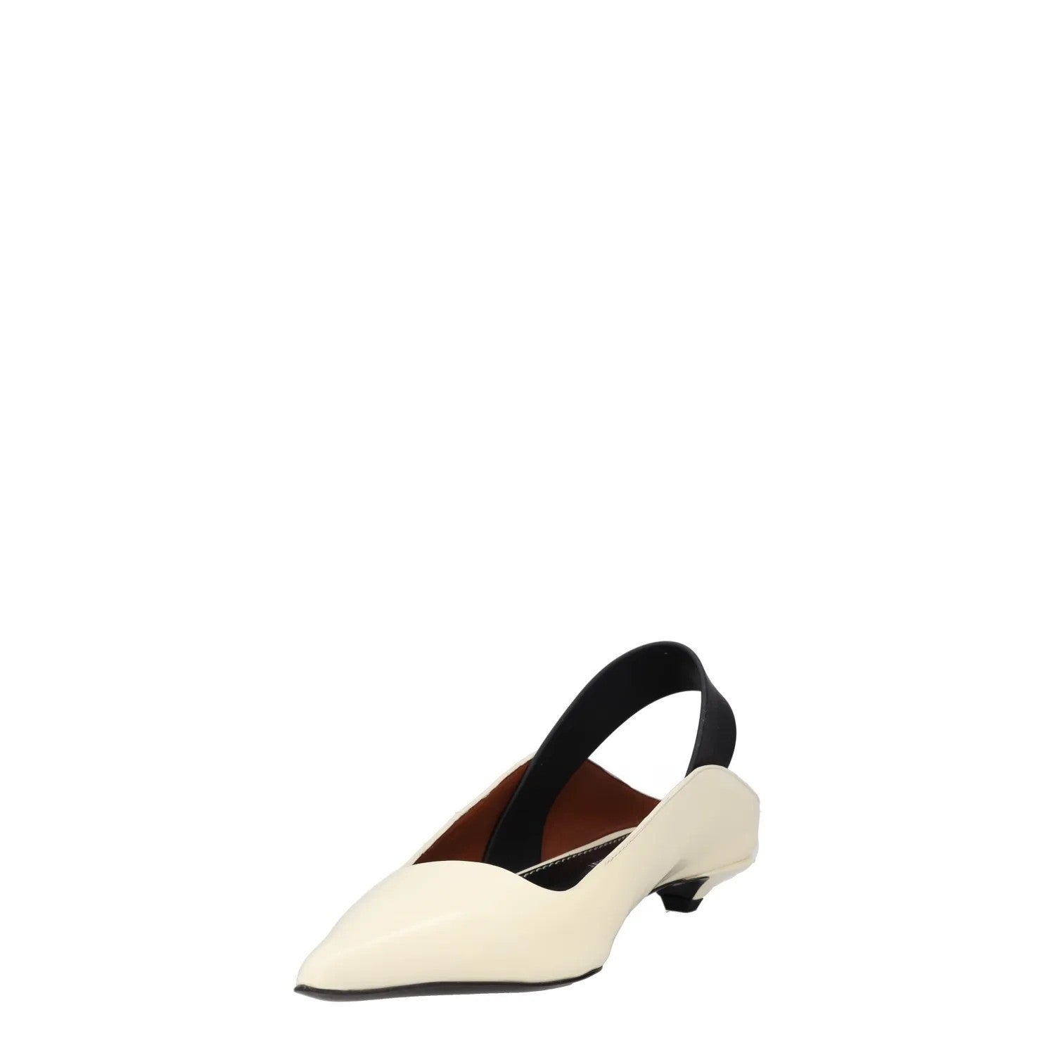 PROENZA SCHOULER Womens Slingback Heels Pointed Toe White Leather UK 3 RRP 700 — View 3