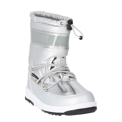 MOONBOOT Womens Mid Calf Snow Boots Drawstring Closure White Grey UK12.5 RRP 150 — View 2