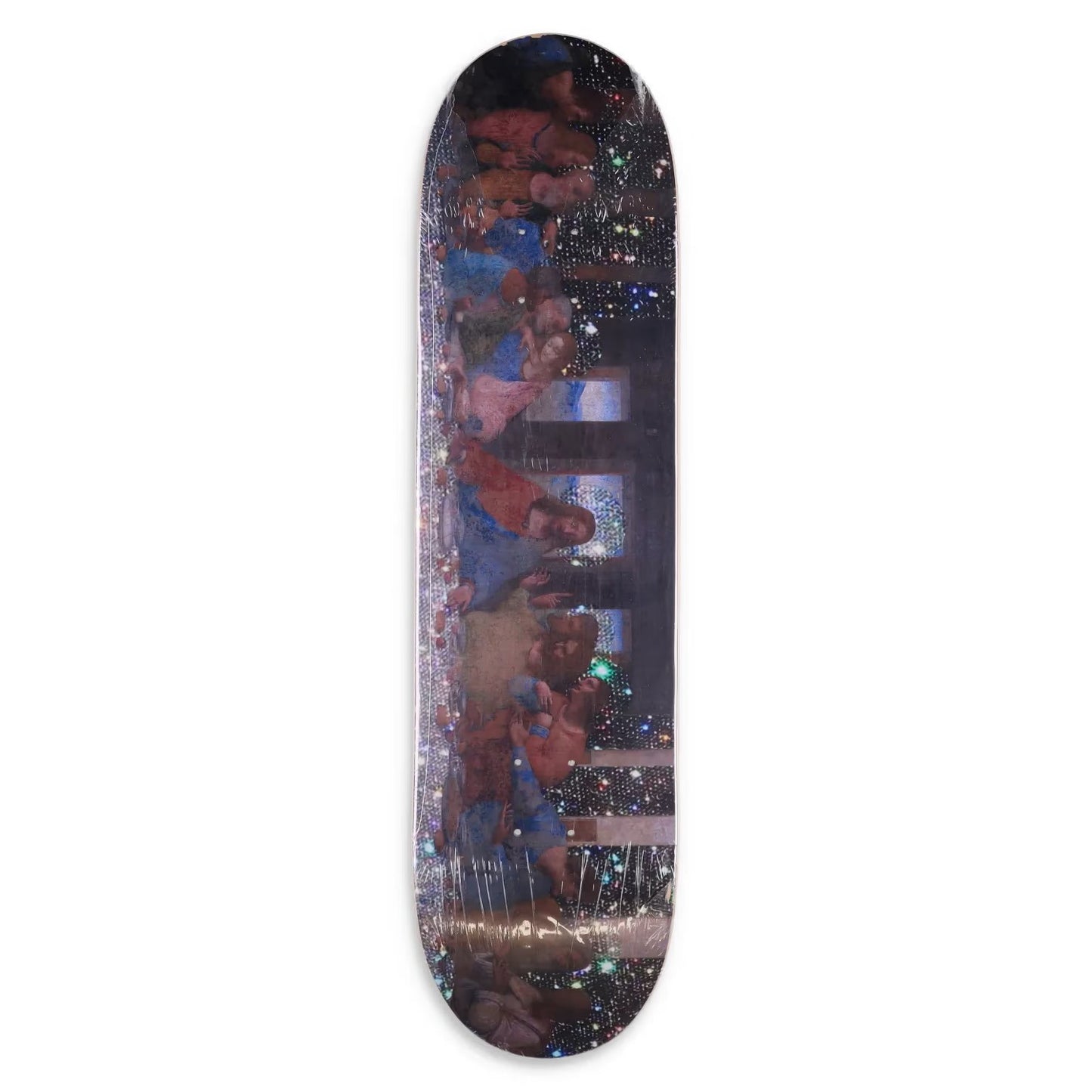 SARA SHAKEEL Skateboard Deck Wood Painting Design Multicoloured Size 8.25 RRP150