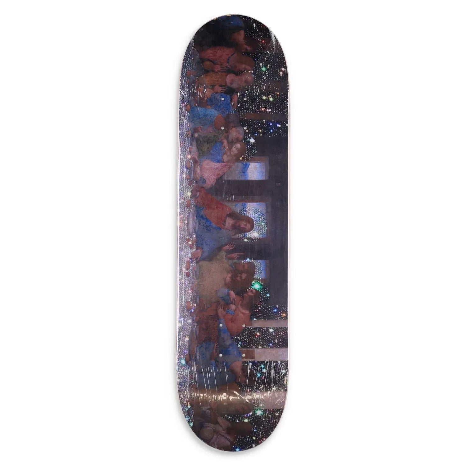 SARA SHAKEEL Skateboard Deck Wood Painting Design Multicoloured Size 8.25 RRP150