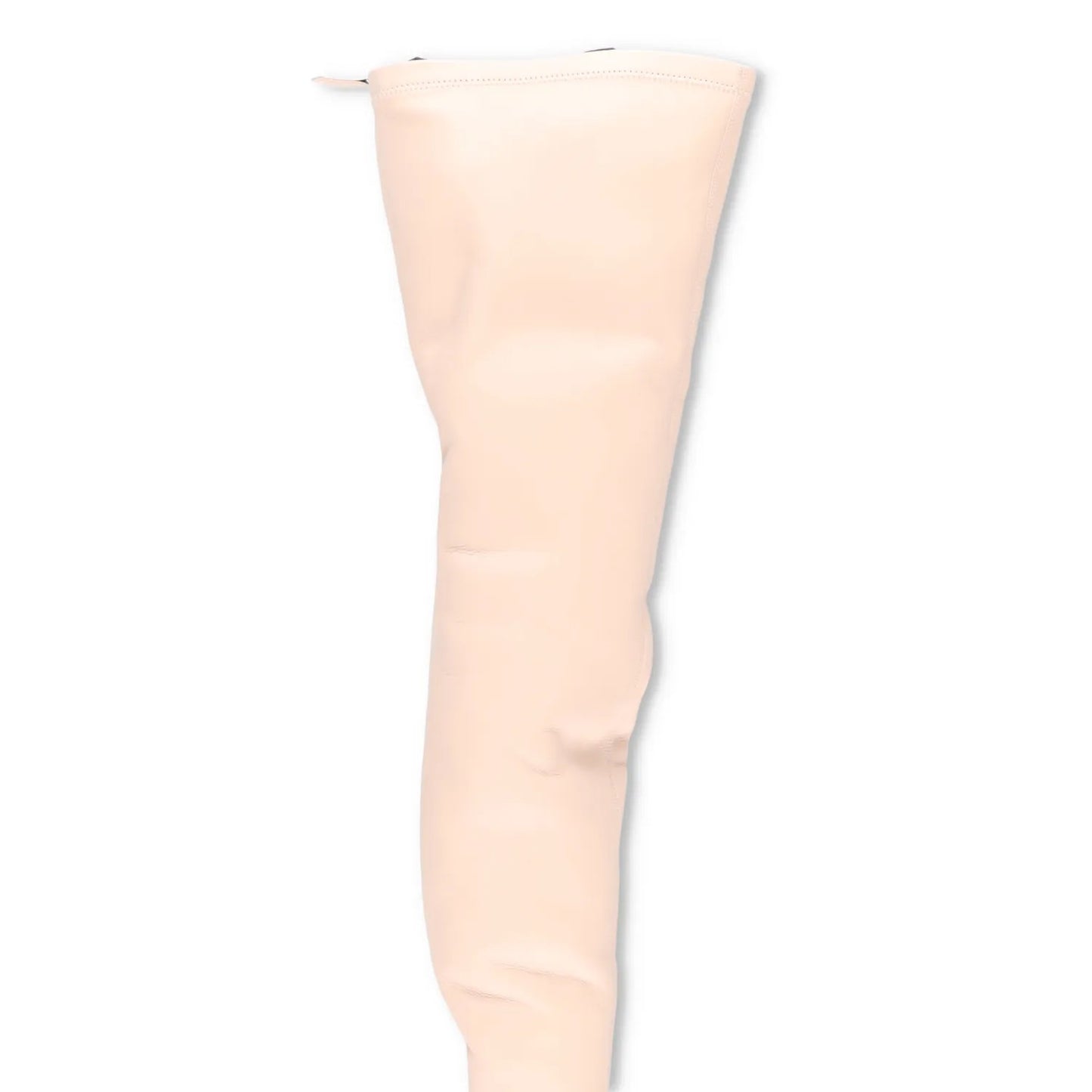 BURBERRY Womens Thigh High Boots Ivory Leather Zip Closure UK 5 RRP 1750 — View 3