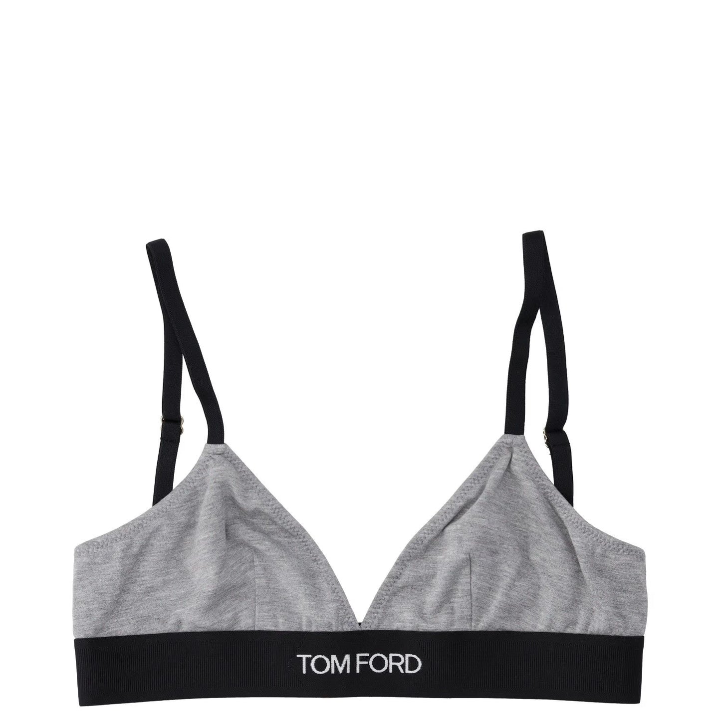TOM FORD Womens Soft Cup Bra Jersey Logo Band Grey Strap Size XS RRP 155 — View 2