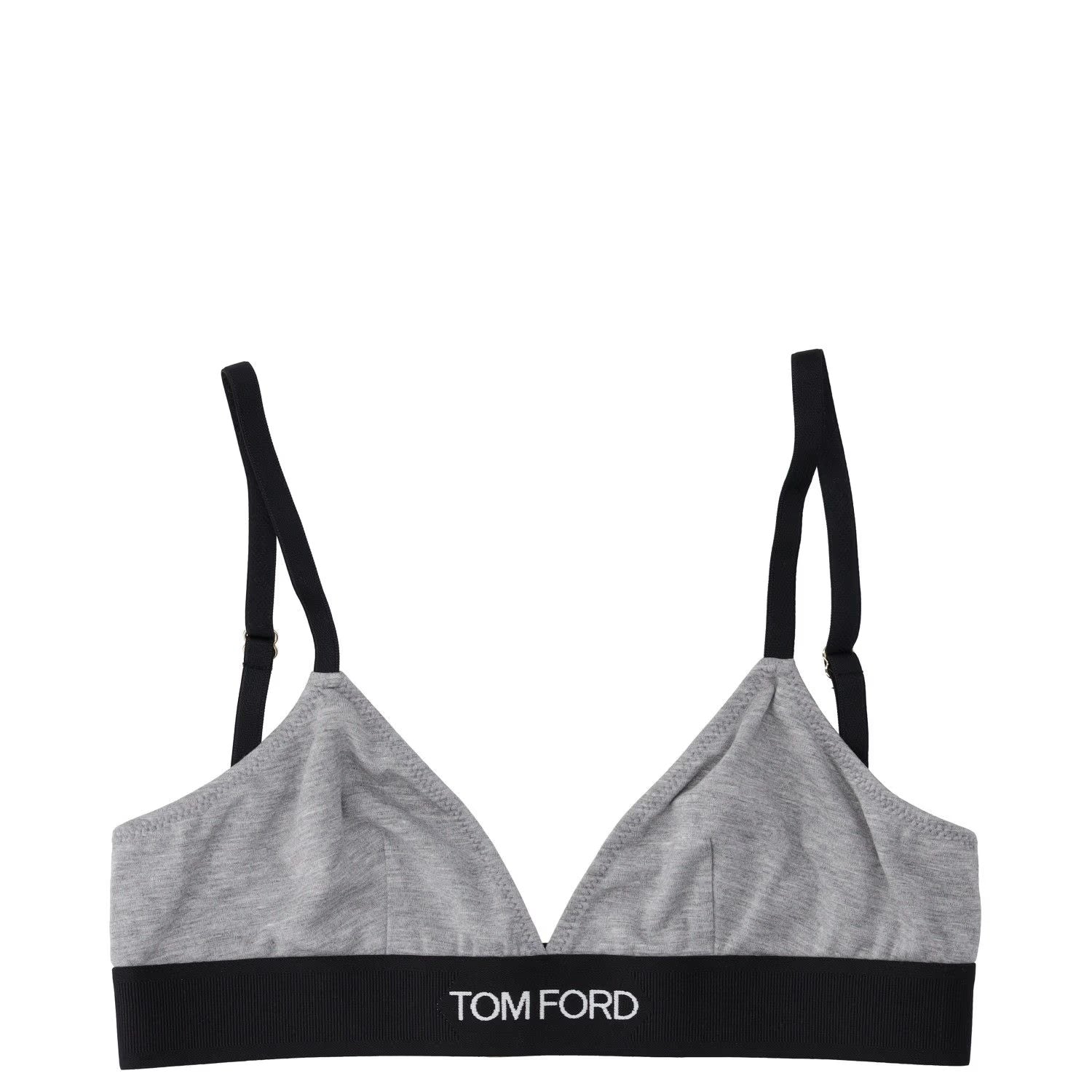 TOM FORD Womens Soft Cup Bra Jersey Logo Band Grey Strap Size XS RRP 155 — View 2