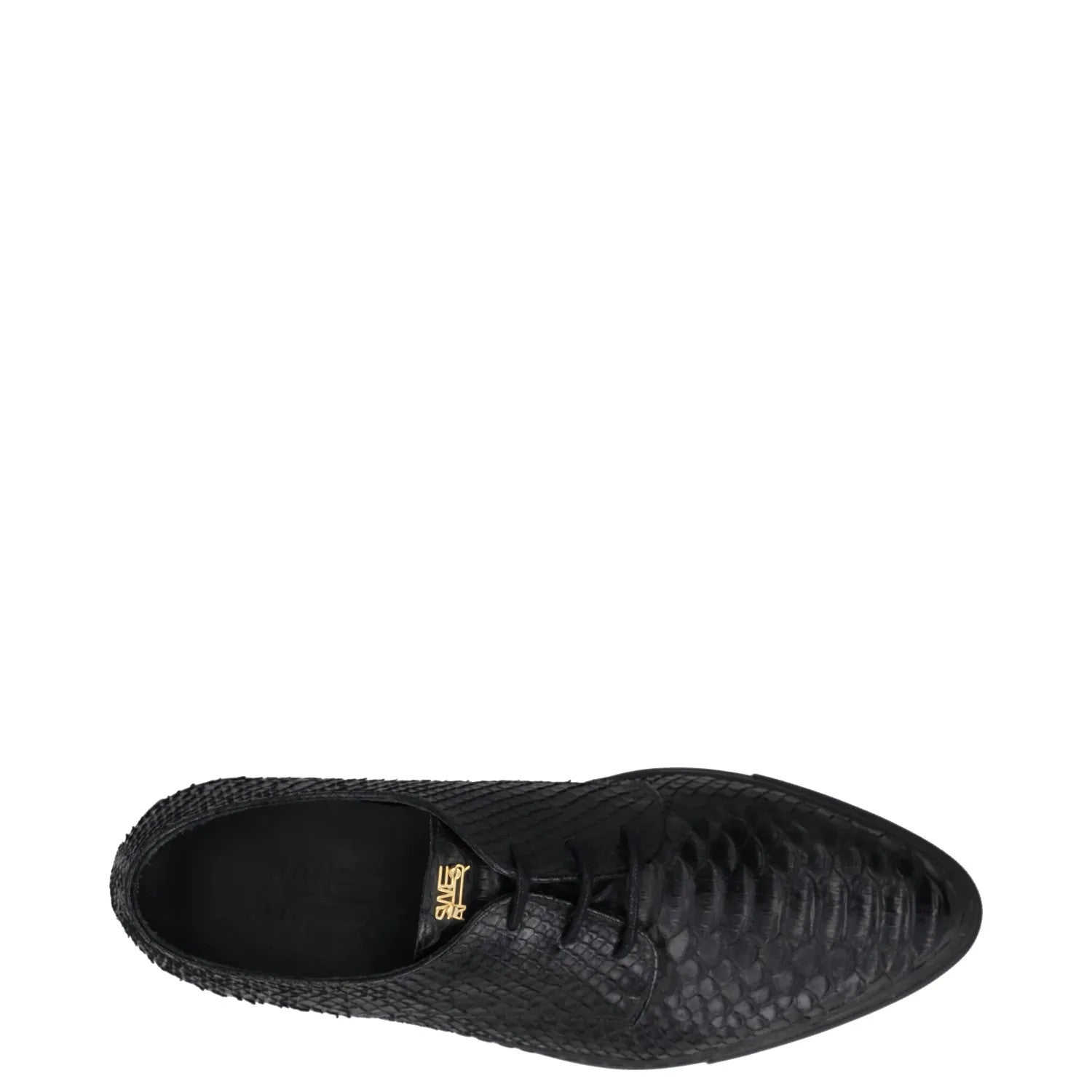 SWEAR Mens Shoes Black Leather Croc Detail Casual Sneaker Low Top UK8 RRP 250 — View 7