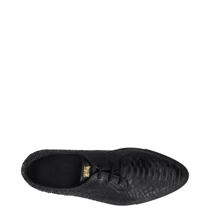 SWEAR Mens Shoes Black Leather Croc Detail Casual Sneaker Low Top UK8 RRP 250 — View 7