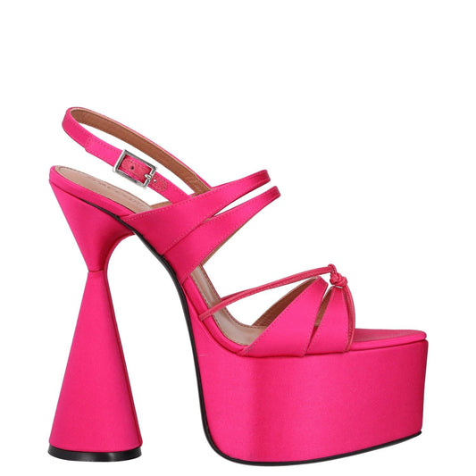 D'ACCORI Womens High Heels Pink Synthetic Strappy Open Toe UK 5 RRP 595