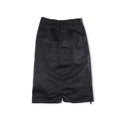 GANNI Womens Midi Skirt Black Polyamide Zip Closure Pockets Size 36 RRP 215 — View 5