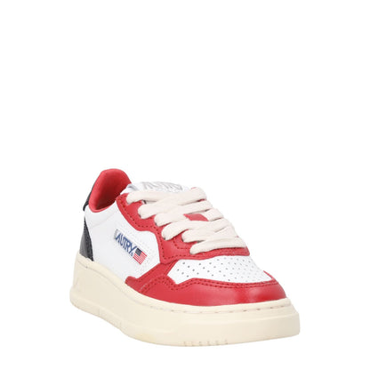 AUTRY Unisex Kids Medalist Trainers Leather Low Top White Red EU 26 RRP 165 — View 2