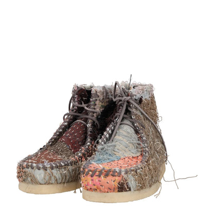 BY WALID Mens Moccasin High Top Shoes Multicoloured Leather Lace Up  UK 8 RRP700 — View 9