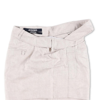 JACQUEMUS Womens La Mini Jupe Bahia Mini Skirt Light Beige Neutrals 34 RRP 420 — View 2