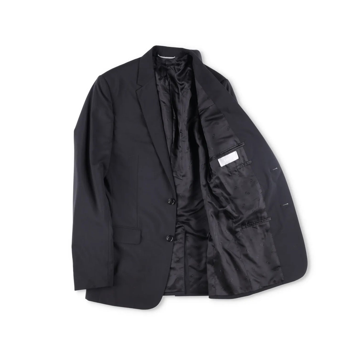 DIOR HOMME Mens Two Button Blazer Mid Length Black Jacket Size 46 R RRP 1500 — View 6