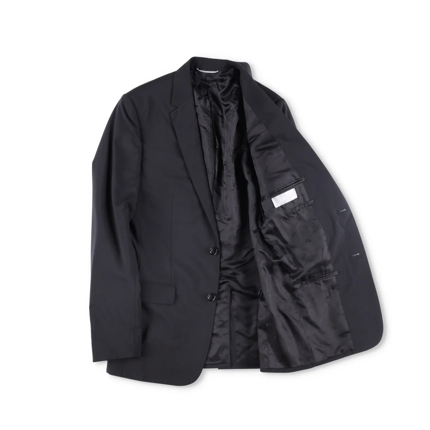 DIOR HOMME Mens Two Button Blazer Mid Length Black Jacket Size 46 R RRP 1500 — View 6