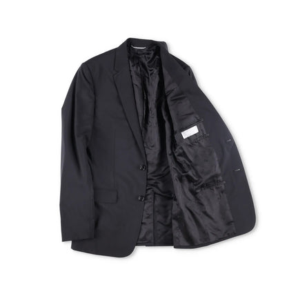 DIOR HOMME Mens Two Button Blazer Mid Length Black Jacket Size 46 R RRP 1500 — View 6