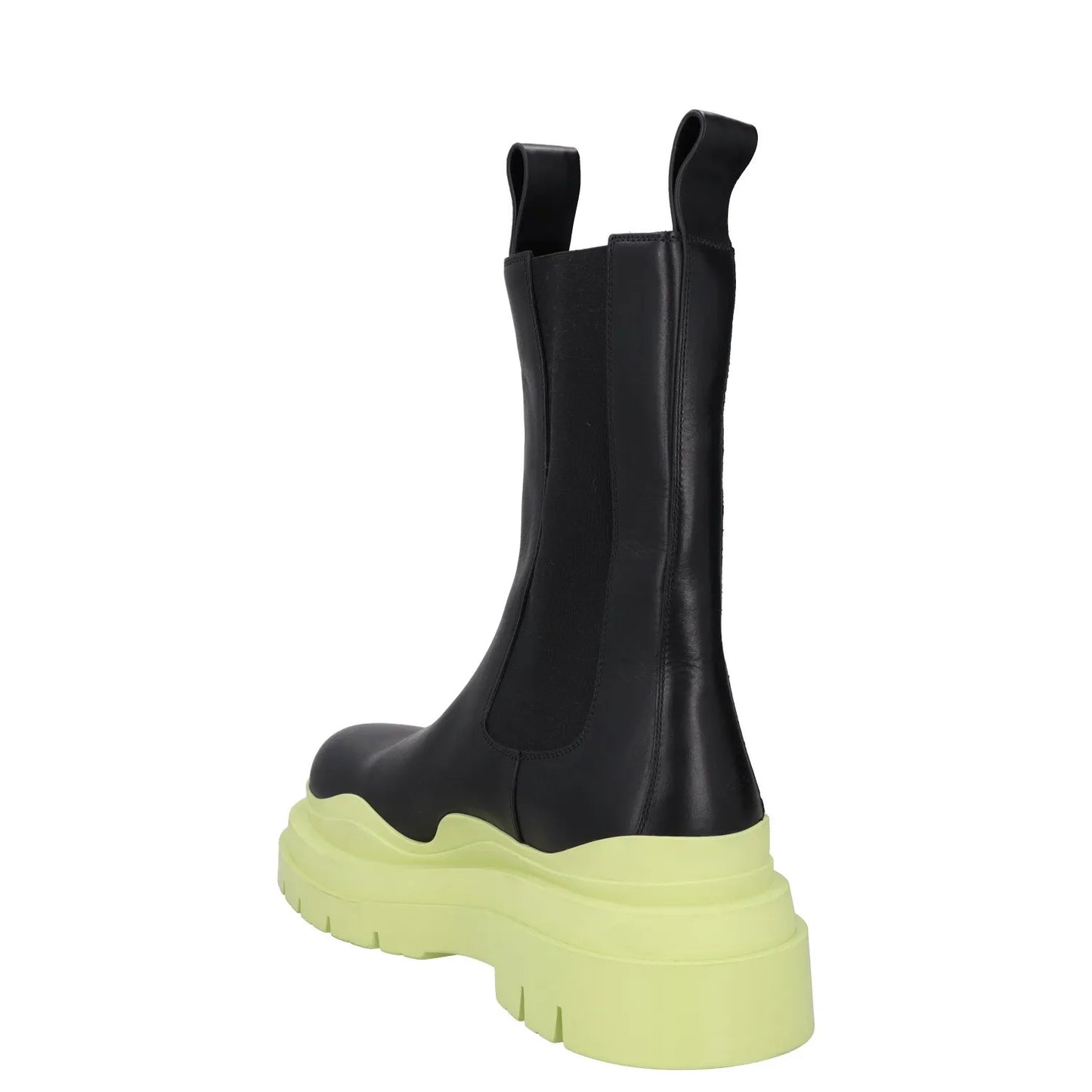 BOTTEGA VENETA Mens Chelsea Boots Black Yellow Leather High Ankle UK 11 RRP 1090 — View 5