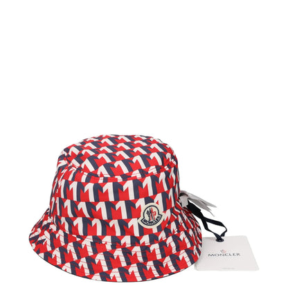 MONCLER Mens Bucket Hat Blue Logo Polyester Lightweight Size L RRP 296 — View 2