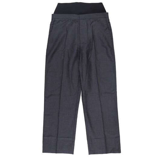 ALAIA Womens Alaia Knit Band Pants Wide Leg Trousers Black Size 42 RRP 1706.8