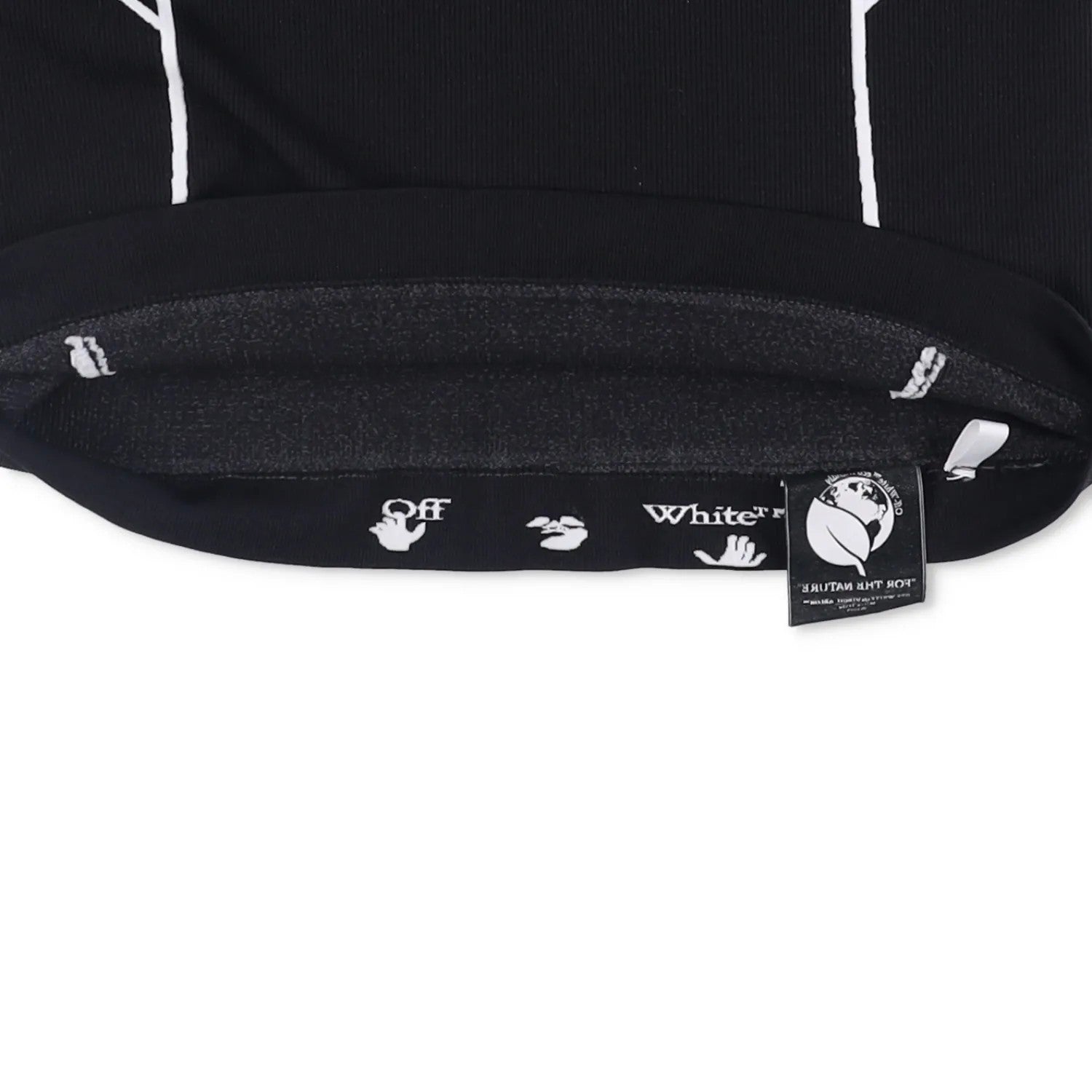 OFF-WHITE T-Shirt Black Synthetic White Striped Crew Neck Slim Fit S RRP250 — View 8