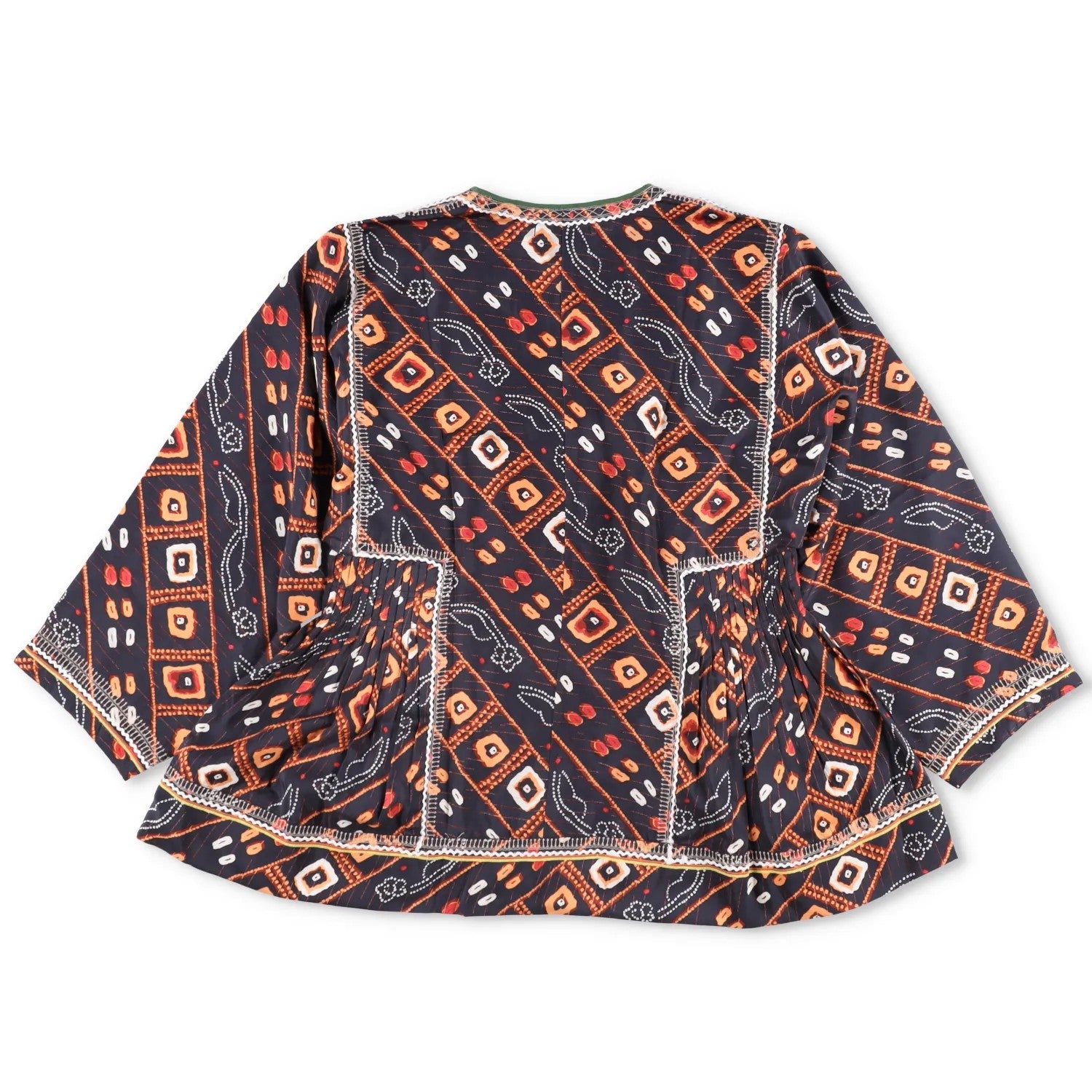 ISABEL MARANT Womens Tunic Kimono Top Silk Multicoloured Size 40 RRP 350 — View 7