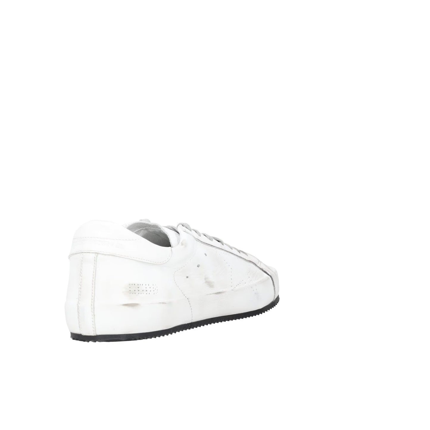 GOLDEN GOOSE Mens Trainers White Black Leather Low Top Lace Up UK 12 RRP 485 — View 6