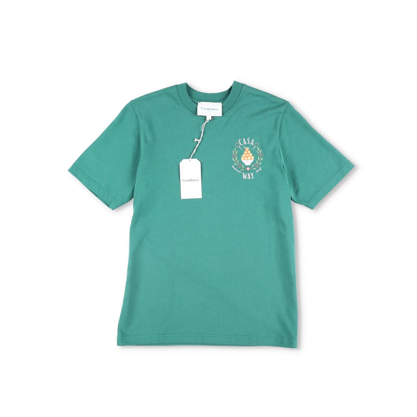 CASABLANCA Mens T-Shirt Geen Cotton Crew Neck Short Sleeve Logo XS RRP 250 — View 6