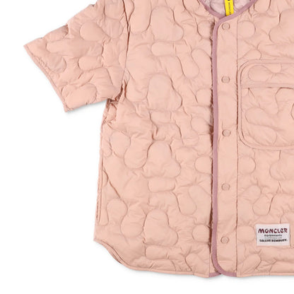 MONCLER GENIUS X Salehe Bembury Womens Shirt Jacket Quilted Crop Pink 46 RRP 735 — View 3