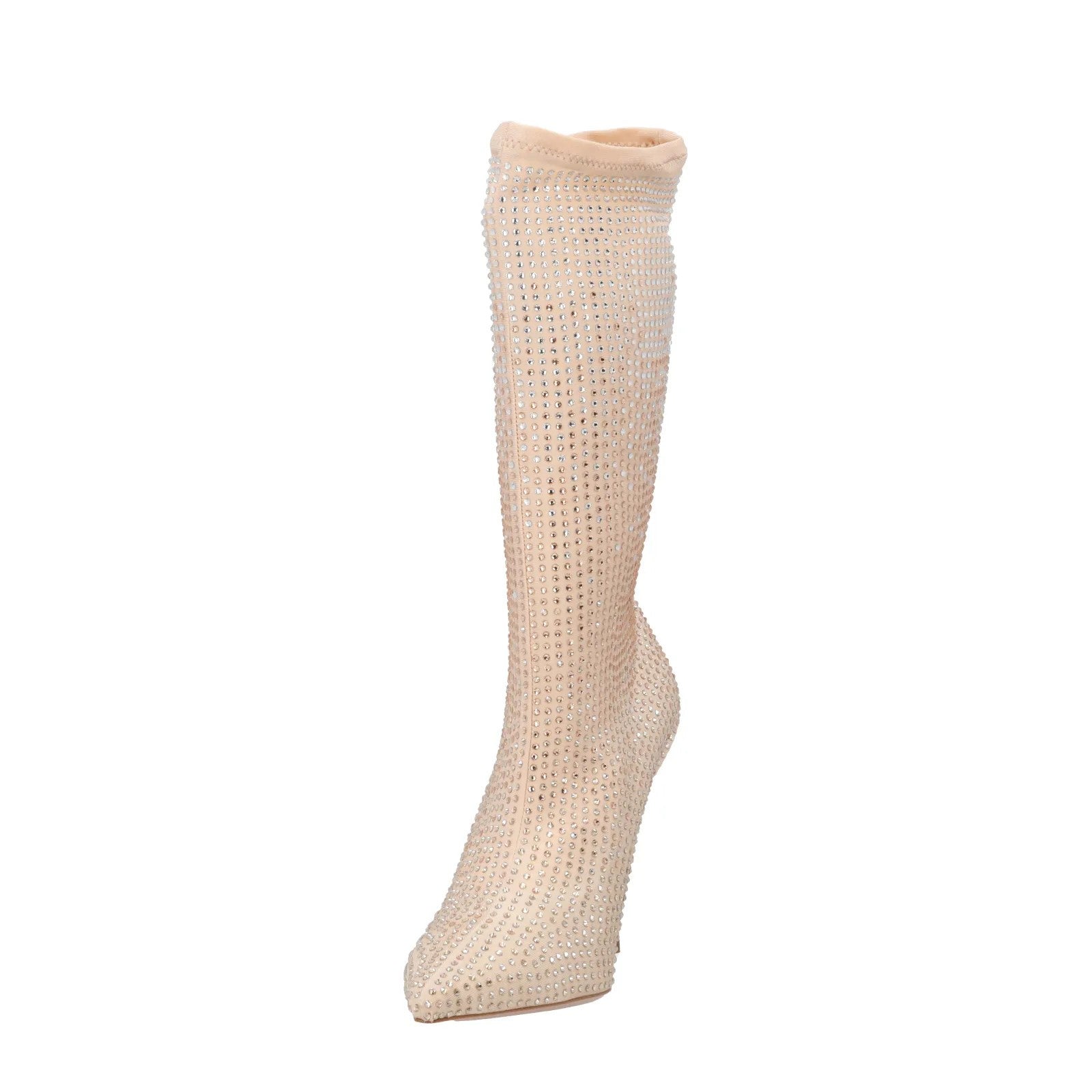 GEDEBE Womens Logan Fabric Boots Beige Mid Calf Stiletto Heel 39 RRP 840 — View 3