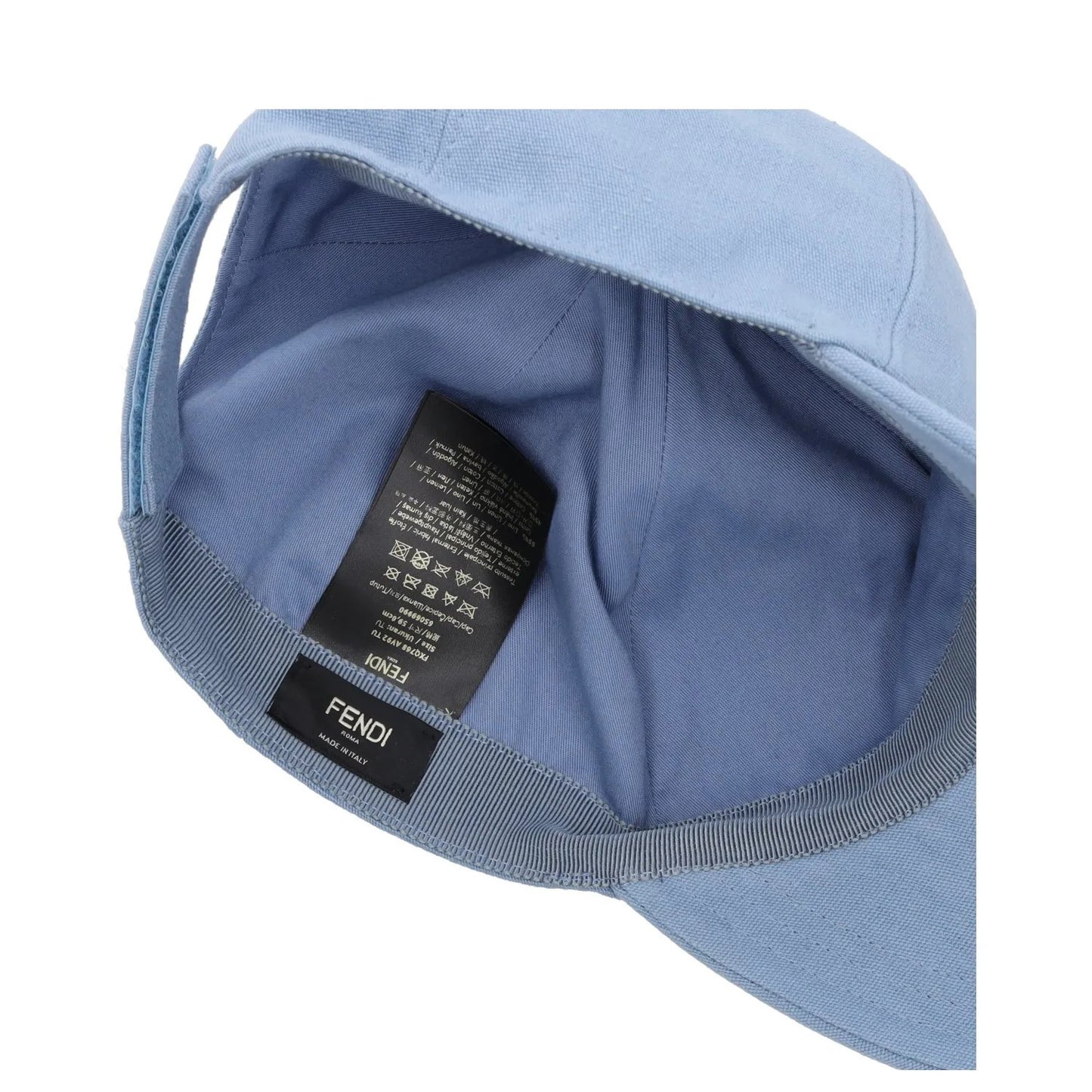 FENDI Mens Baseball Hat Ff Stitches Blue Adjustable Fit One Size RRP 380 — View 8