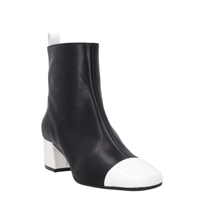 CAREL PARIS Womens Estime Leather Ankle Boot Black Block Heel Toe Cap UK6 RRP445 — View 2