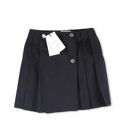 BOTTEGA VENETA Womens Mini Skirt Short Pleated Wool Black Size 38 RRP 1200 — View 9
