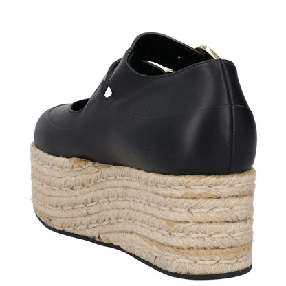 MARNI Womens Espadrille Sandals Black Leather Buckle Strappy UK 4 RRP 250 — View 5
