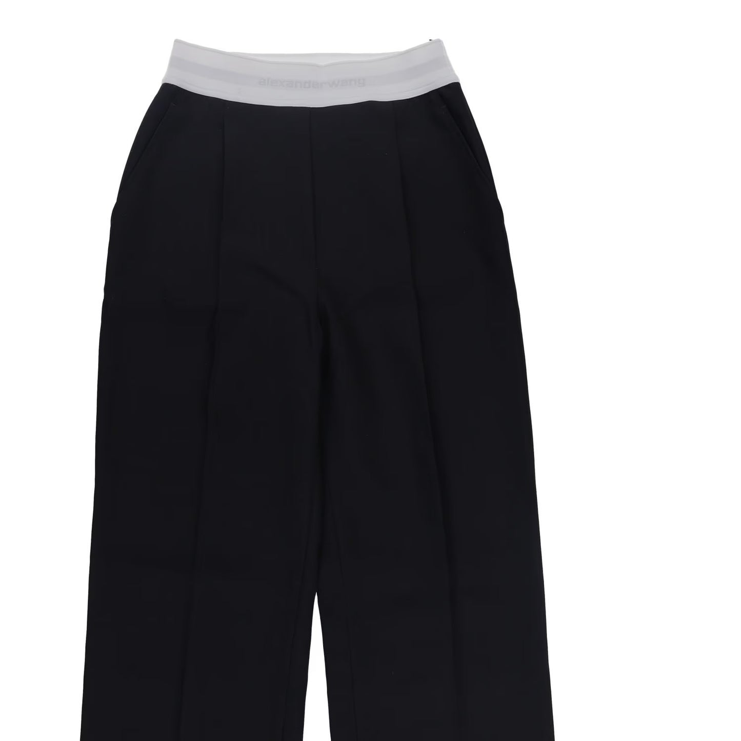 ALEXANDER WANG Womens High Waisted Pleated Trouser Logo Elastic Black 2 RRP 595 — View 5
