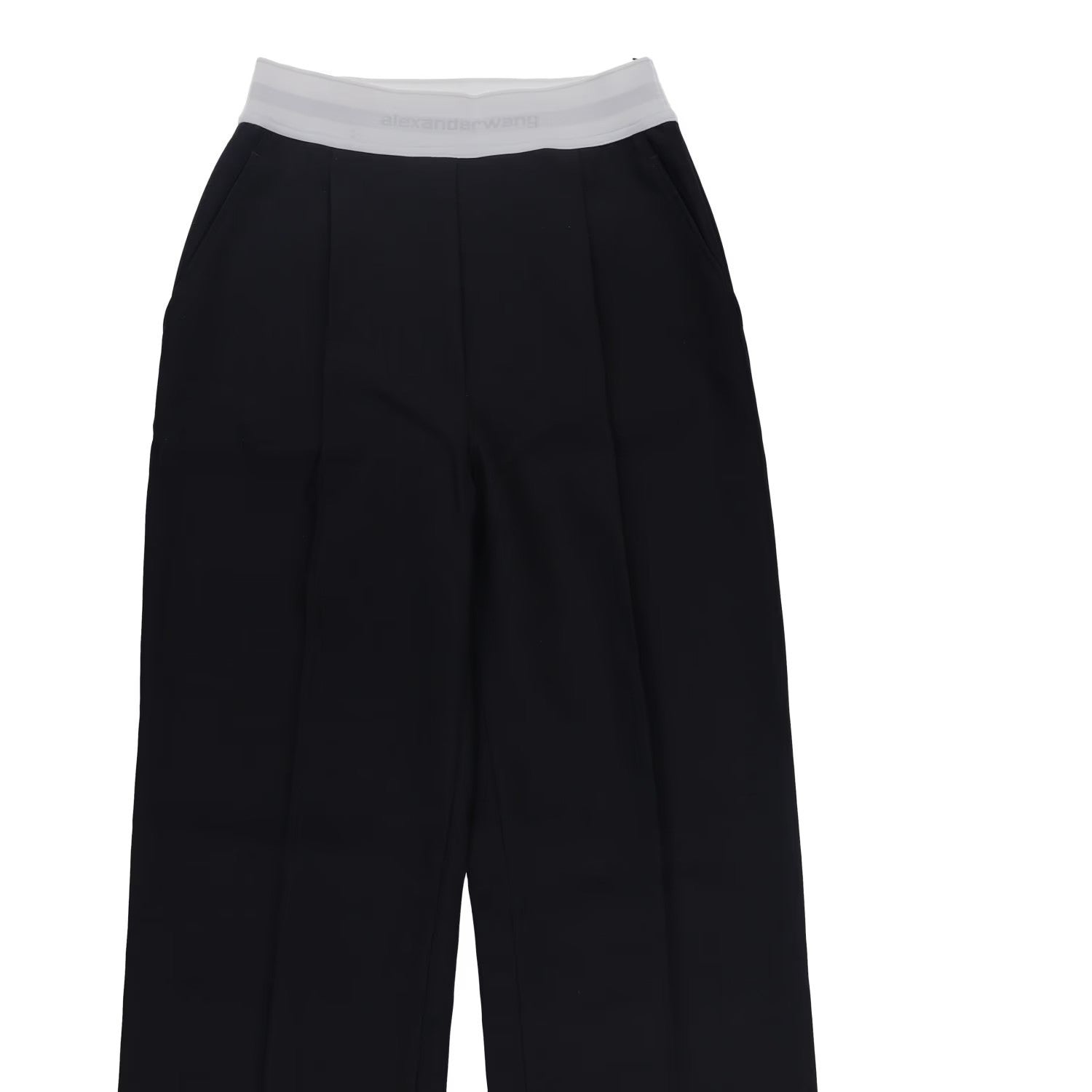 ALEXANDER WANG Womens High Waisted Pleated Trouser Logo Elastic Black 2 RRP 595 — View 5